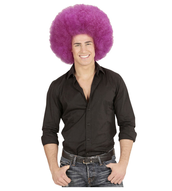 Parrucca viola afro extra large