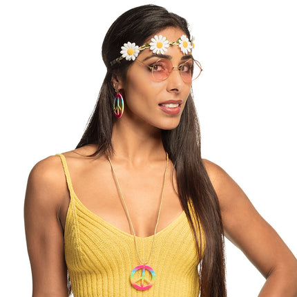 Set di costumi da hippie 5 pezzi