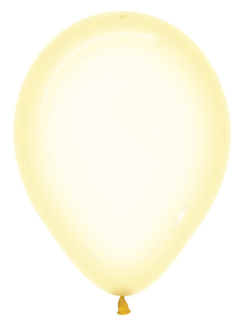 Palloncini cristallo giallo pastello 321 30cm 50pz
