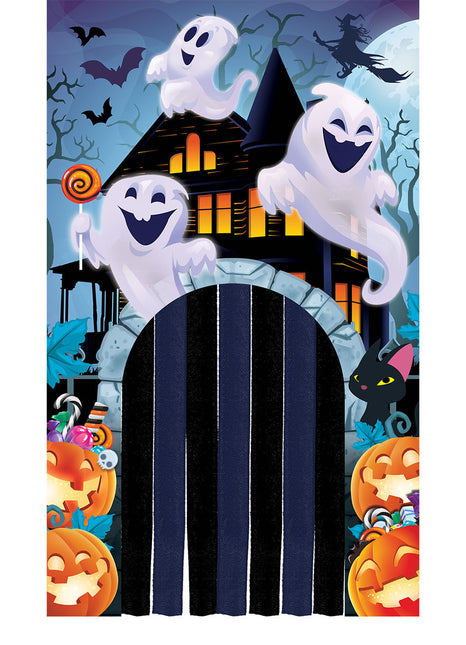 Tenda per porta Halloween Fantasmi 2,45 m