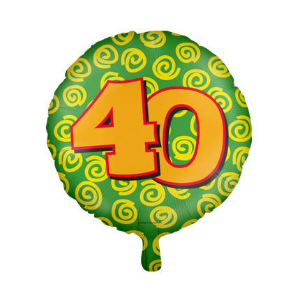 Palloncino ad elio 40 anni colorato vuoto 46 cm