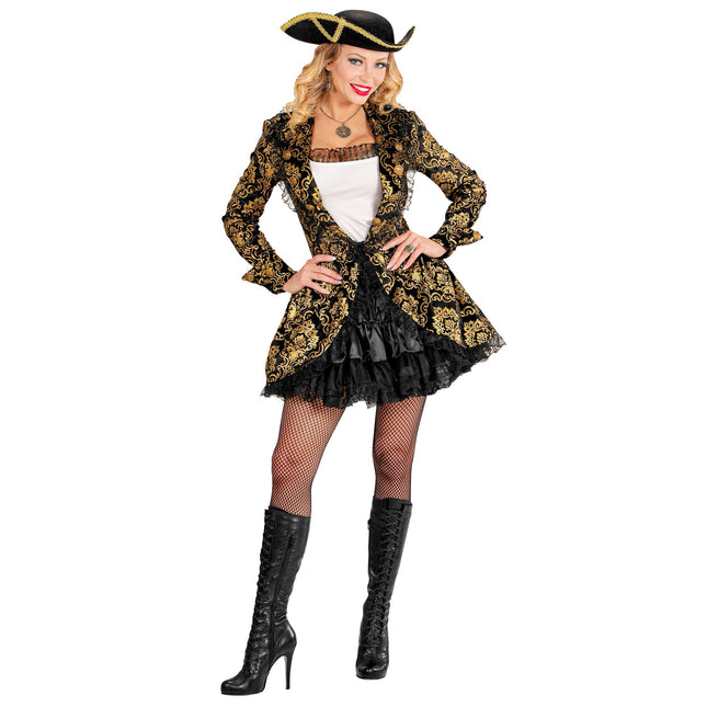 Costume da pirata donna oro