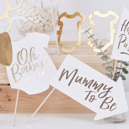 Oggetti di scena per Photobooth Baby Shower 10 pezzi