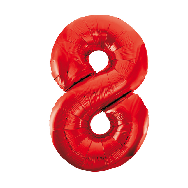 Palloncino Foil Figura 8 Rosso XL 86cm vuoto