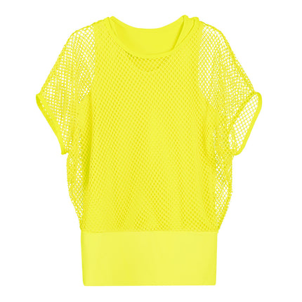 Camicia a rete giallo donna M/L