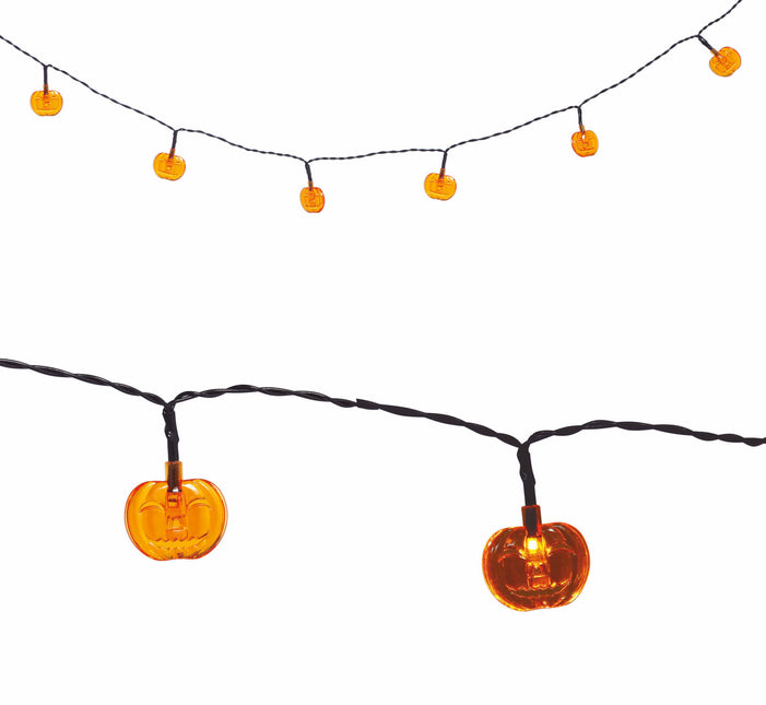 Ghirlanda luminosa di Halloween con zucche a LED 1,55 m