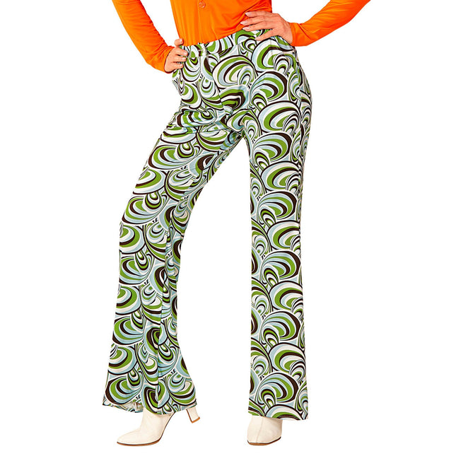 Pantaloni Disco 70S Verde Donna