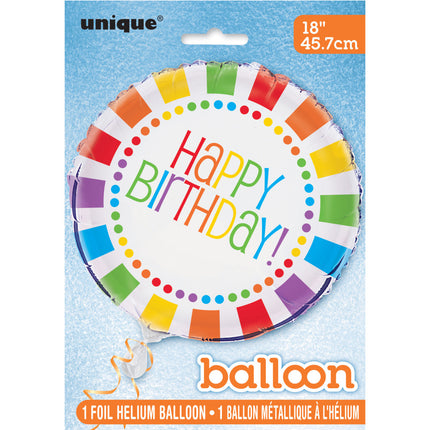 Palloncino ad elio Happy Birthday Prize Wheel 45cm vuoto