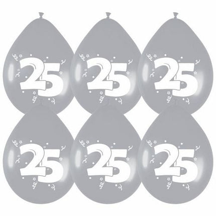 Palloncini 25 Argento Party 30cm 6pz