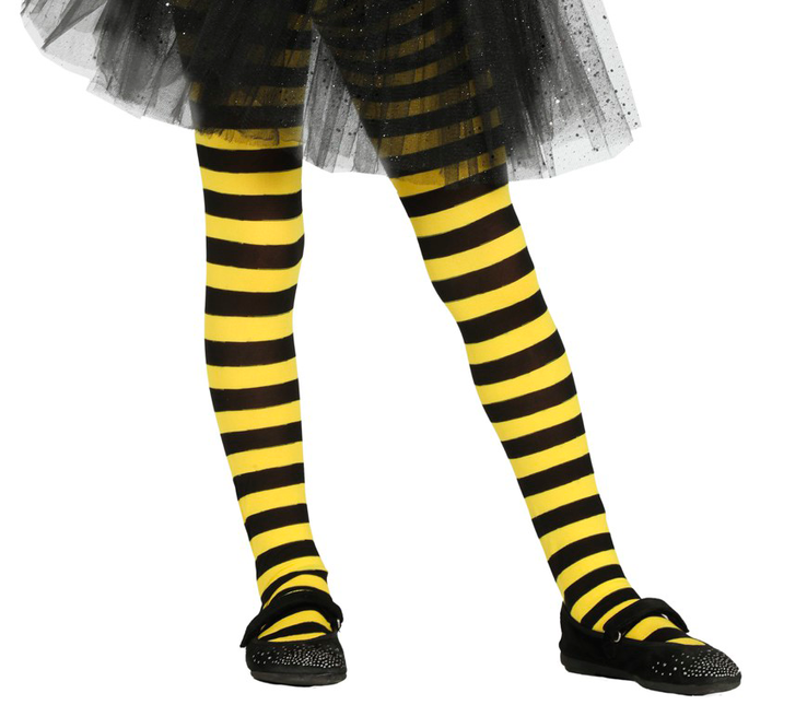 Collant giallo a righe bambino 5-9 anni