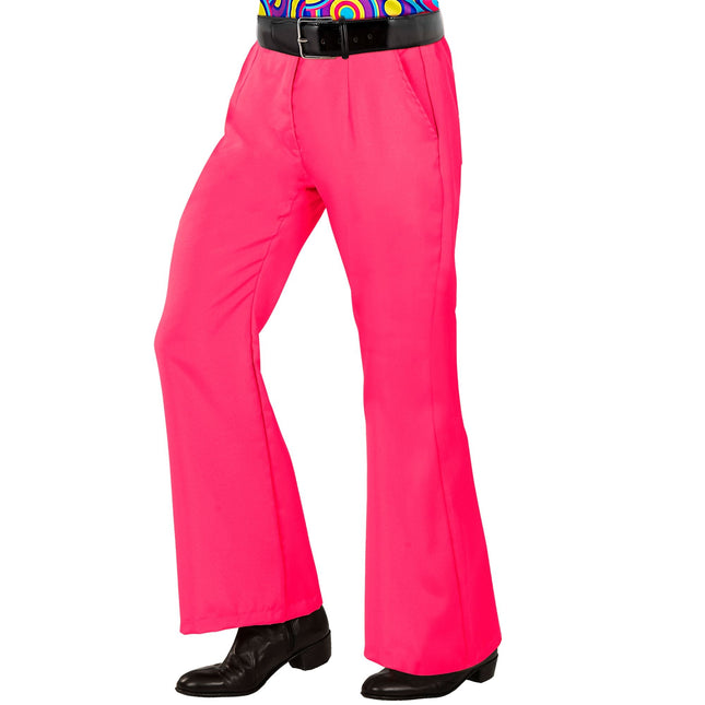 Pantaloni Disco 70S Rosa Donna