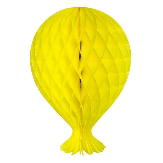 Palloncino a nido d'ape giallo 37 cm