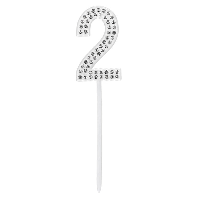 Cake topper 2 anni Diamante 10,5 cm