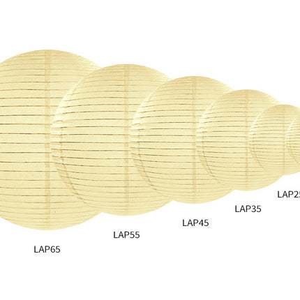 Lanterna alla crema di vaniglia rotonda da 20 cm