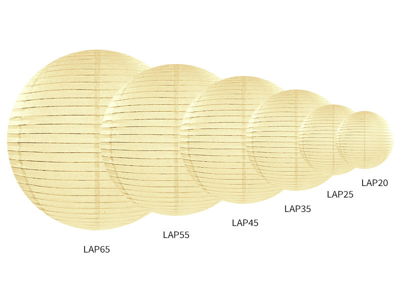 Lanterna alla crema di vaniglia rotonda da 20 cm