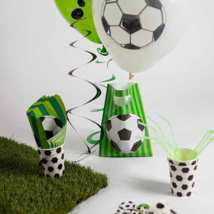 Palloncini calcio verdi 30cm 8pz