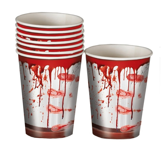 Coppe di sangue di Halloween da 200 ml 6 pezzi