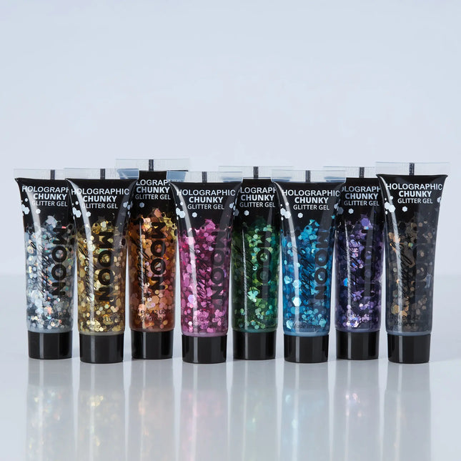 Moon Glitter Holographic Chunky Glitter Gel Nero 12ml