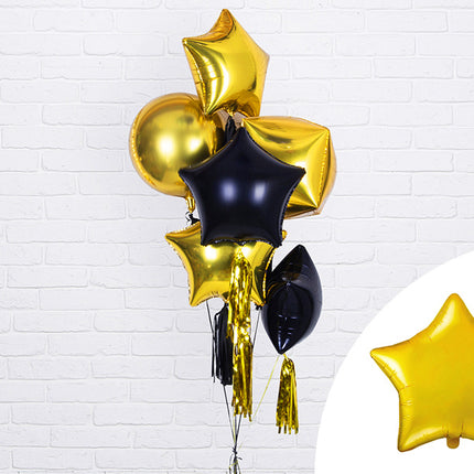 Palloncino ad elio Star Oro Lucido Vuoto 48 cm