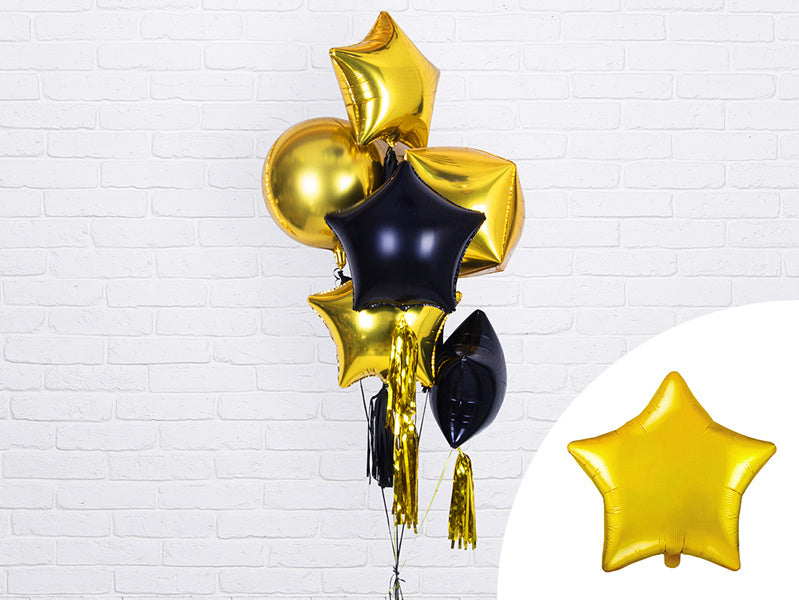 Palloncino ad elio Star Oro Lucido Vuoto 48 cm