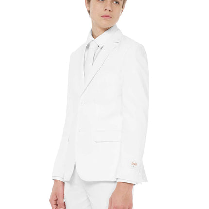 Ragazzo in abito bianco Teen OppoSuits