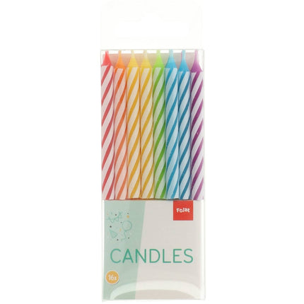 Candele Rainbow Twist 6cm 10 pezzi