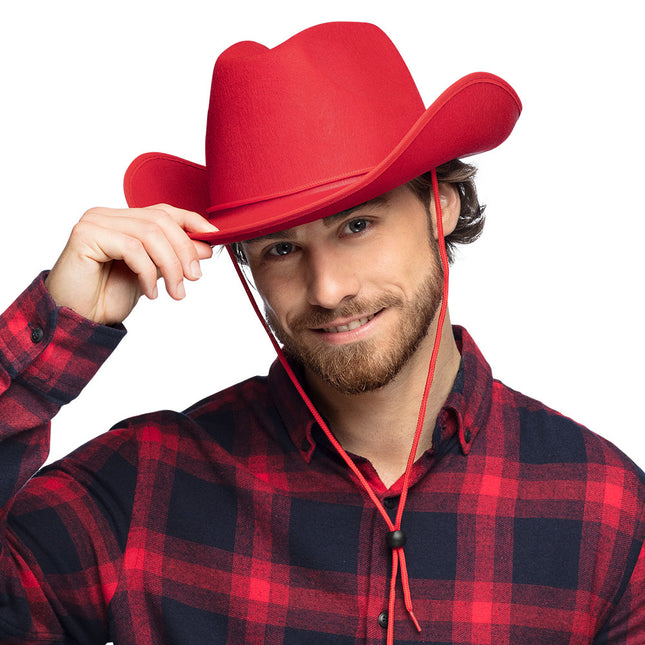 Cappello da cowboy rosso