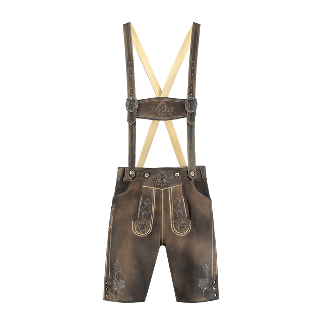 Lederhosen corto sandbraun antico