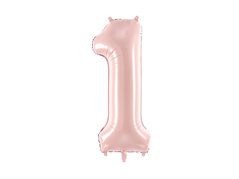 Palloncino a figura 1 anno rosa chiaro vuoto 72cm