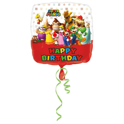 Palloncino ad elio Super Mario Happy Birthday 43 cm vuoto