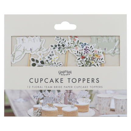 Cupcake Toppers Team Bride 12 pezzi