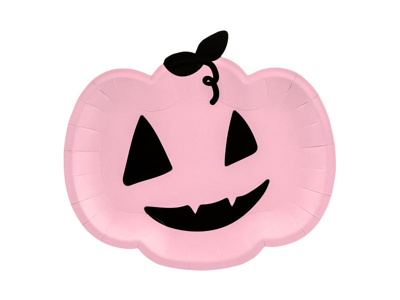 Piatti di Halloween Zucca Rosa 25cm 6 pezzi