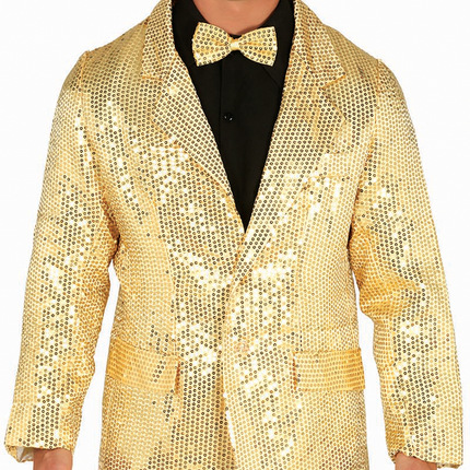 Blazer d'oro da uomo con paillettes