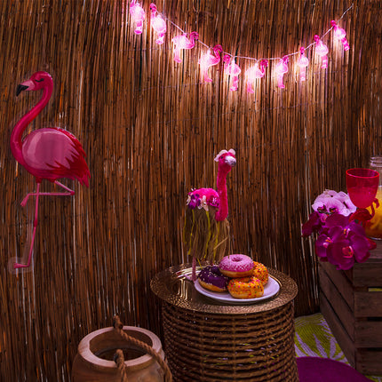 Ghirlanda luminosa LED Flamingo 1,4m