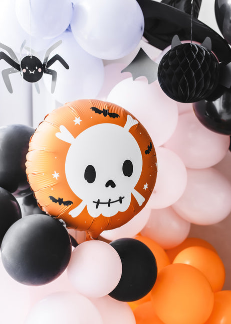 Palloncino ad elio Halloween Testa di Morte vuoto 45 cm