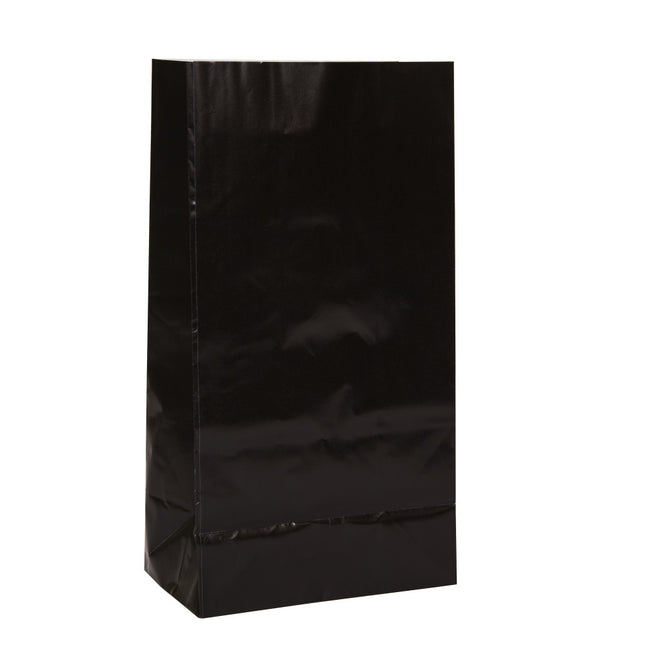 Sacchetti per feste Nero 25cm 12pz