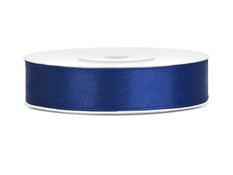 Nastro di raso blu scuro 12 mm 25 m