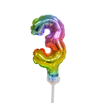 Palloncino in foil Figura 3 Arcobaleno 13cm vuoto