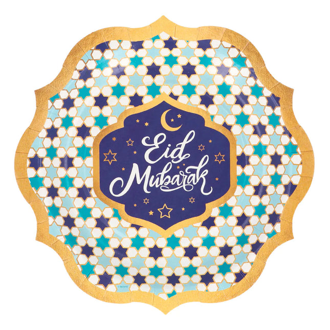 Piatti Ramadan Eid Mubarak 23 cm 8 pezzi