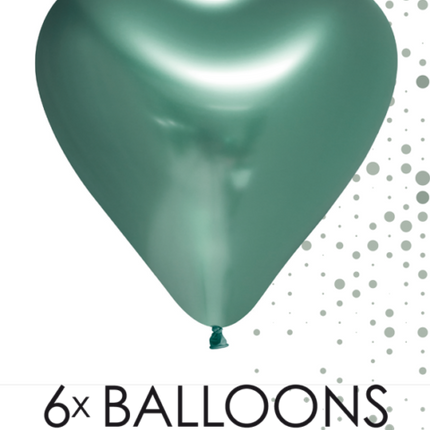 Palloncini Cuore Verde 30cm 6pz