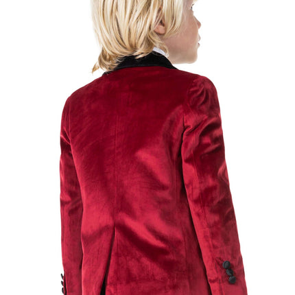 Blazer in velluto rosso bordeaux Ragazzo OppoSuits