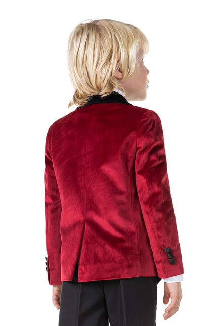 Blazer in velluto rosso bordeaux Ragazzo OppoSuits