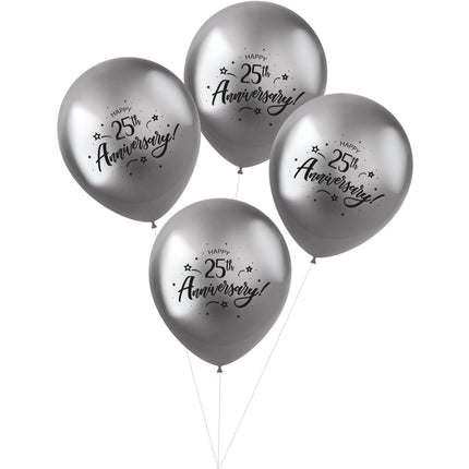 Palloncini Happy 25Th Anniversary 33cm 4pz