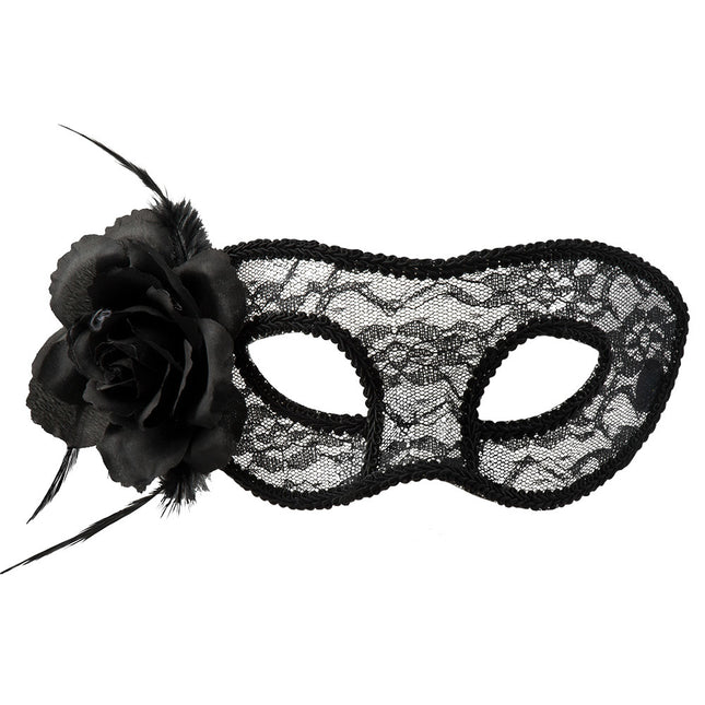 Maschera occhi in pizzo nero