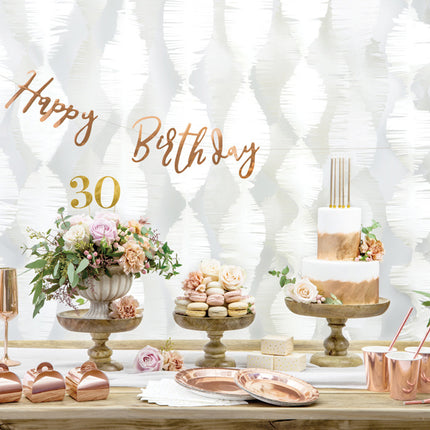 Ghirlanda di lettere di compleanno Happy Birthday Rose Gold 62 cm