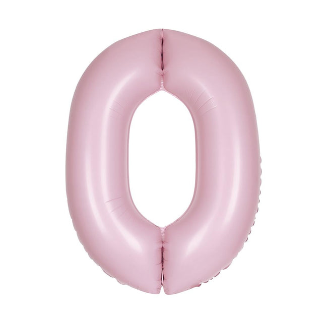 Palloncino Rosa Numero 0 Anno Opaco 86cm