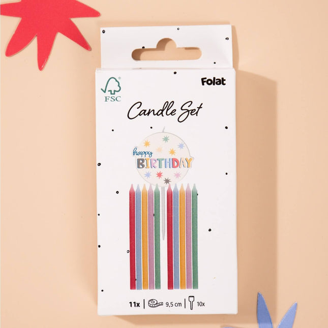 Candele di buon compleanno 11 pezzi