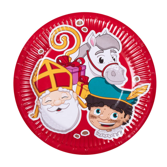 Piatti Sinterklaas di carta 23cm 10pz