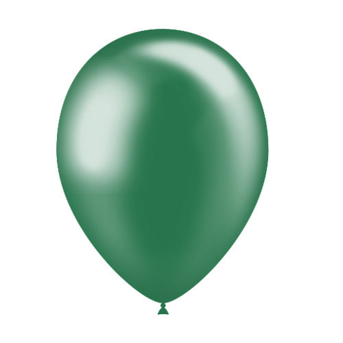 Palloncini verde scuro metallizzati 25cm 10pz