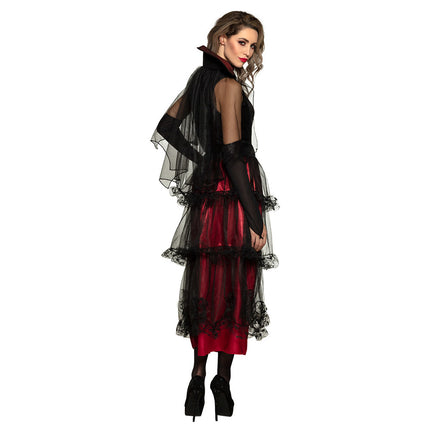 Costume da vampiro di Halloween da donna rosso